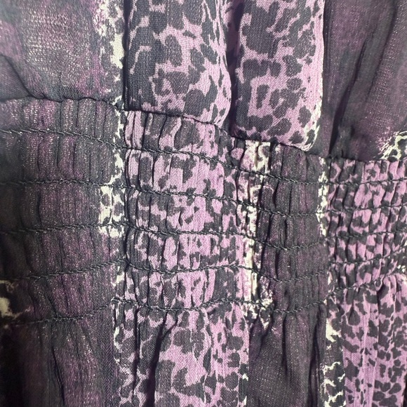 Y2K Whimsigoth Mob Wife Snakeskin Purple Maxi Dress Xhilaration M - Picture 6 of 8